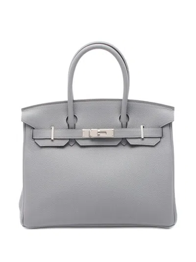 Pre-owned Hermes 2025 Birkin 30 Handbag In Gray