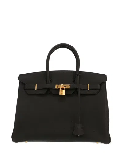 Pre-owned Hermes 2025 Birkin 35 Tote Bag In Black