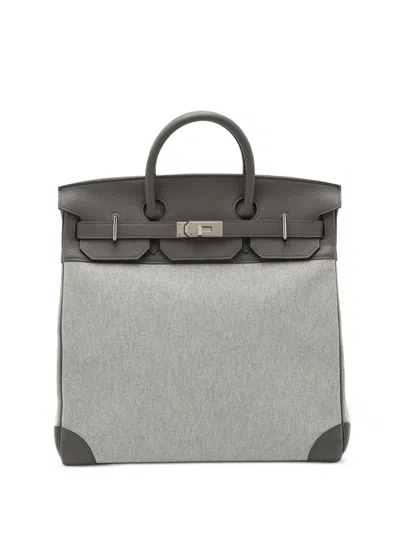 Pre-owned Hermes 2025 Birkin Hac Tote Bag In Grey