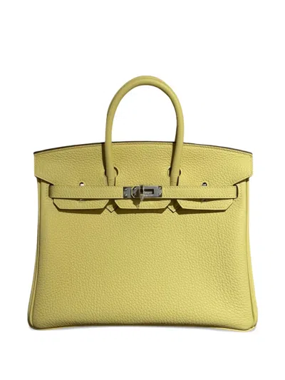 Pre-owned Hermes 2025 Birkin Leather Handbag In Yellow