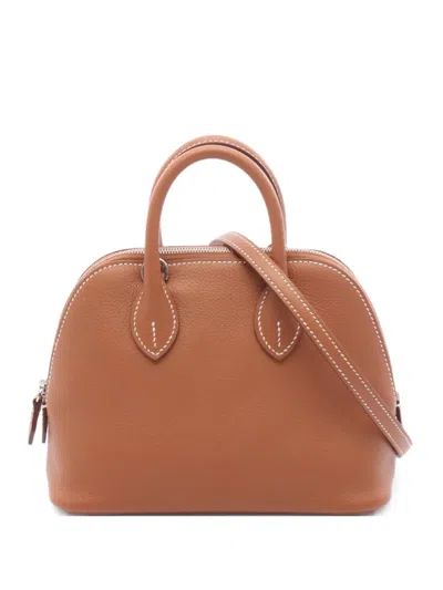 Pre-owned Hermes 2025 Bolide 1923 Mini Handbag In Brown