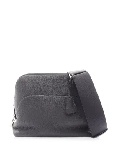 Pre-owned Hermes 2025 Bolide Togo-leather Shoulder Bag In ブルー