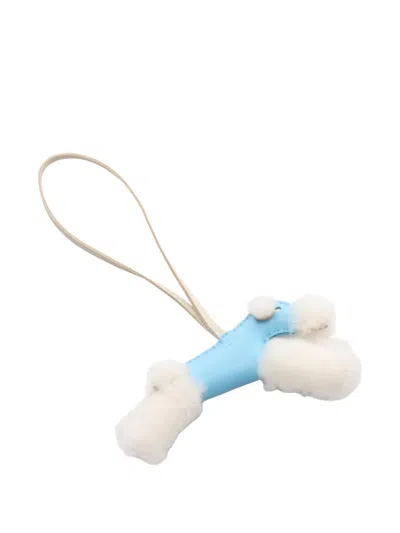 Pre-owned Hermes 2025 Buddy Bag Charm In Blue