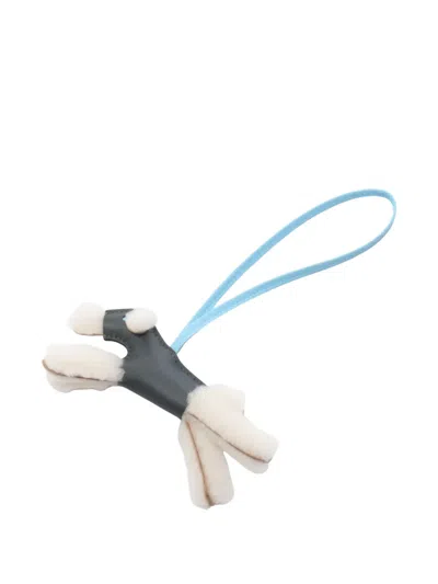 Pre-owned Hermes 2025 Buddy Bag Charm In Neutral