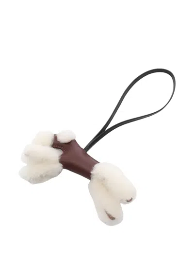 Pre-owned Hermes 2025 Budy Bag Charm In Neutral