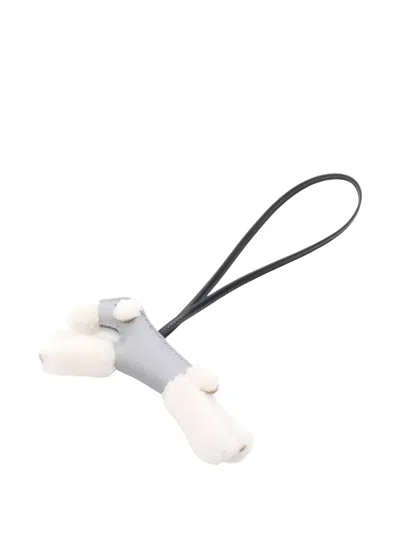 Pre-owned Hermes 2025 Budy Bag Charm In White