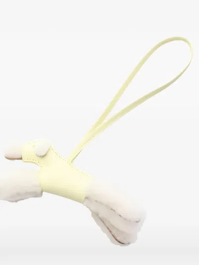 Pre-owned Hermes 2025 Budy Bag Charm In Yellow