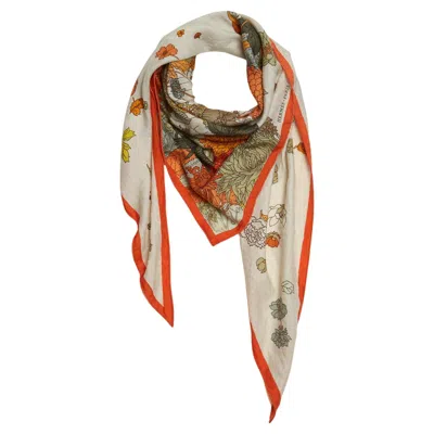 Pre-owned Hermes Hermès 2025 Chale Maxi Triangle Robe Legere Cashmere Silk Scarf Shawl  In Sand
