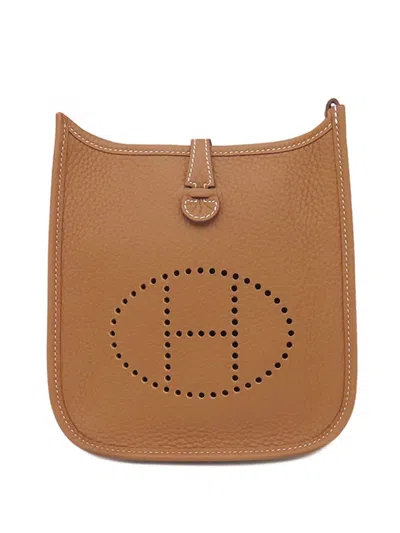 Pre-owned Hermes 2025 Clemence Evelyne 16 Amazone Crossbody Bag In Brown