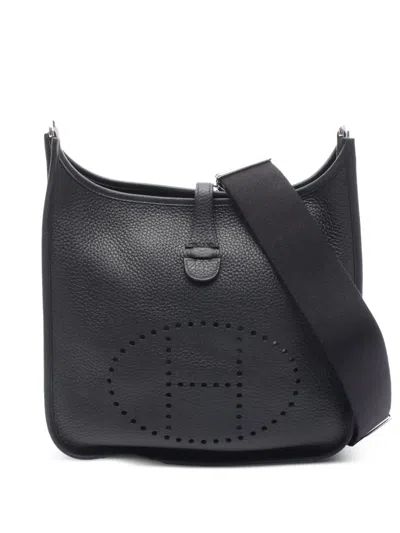 Pre-owned Hermes 2025 Clemence Evelyne Iii 29 Crossbody Bag In Black