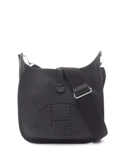 Pre-owned Hermes 2025 Clemence Evelyne Iii 29 Pm Crossbody Bag In Black