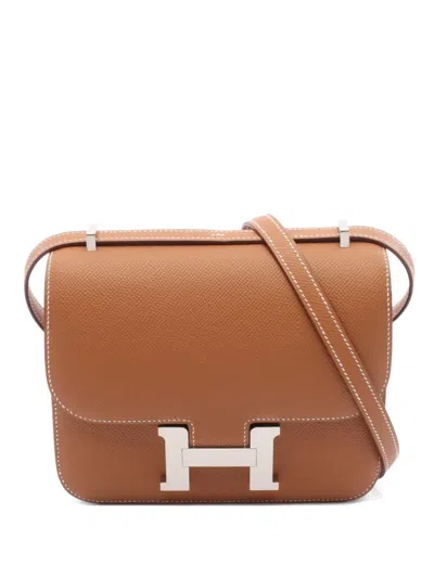 Pre-owned Hermes 2025 Constance 3 Mini Shoulder Bag In Brown