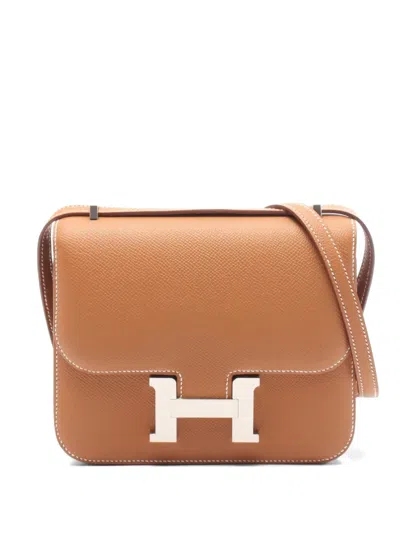 Pre-owned Hermes 2025 Constance 3 Mini Shoulder Bag In Brown