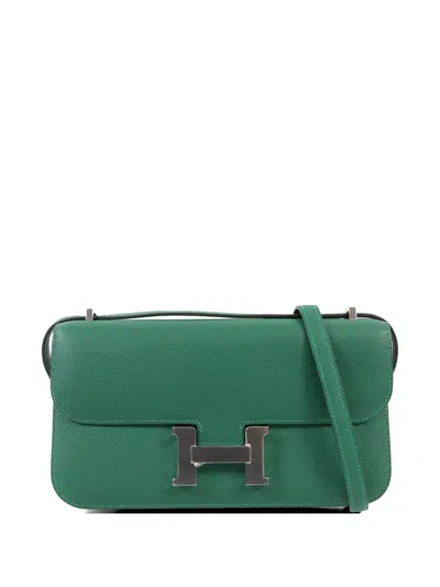 Pre-owned Hermes 2025 Constance Elan Shoulder Bag In Green