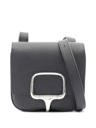 Pre-owned Hermes 2025 Della Cavalleria Cross Body Bag In Black