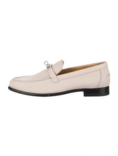 Pre-owned Hermes 2025 Destin Loafers In Gray
