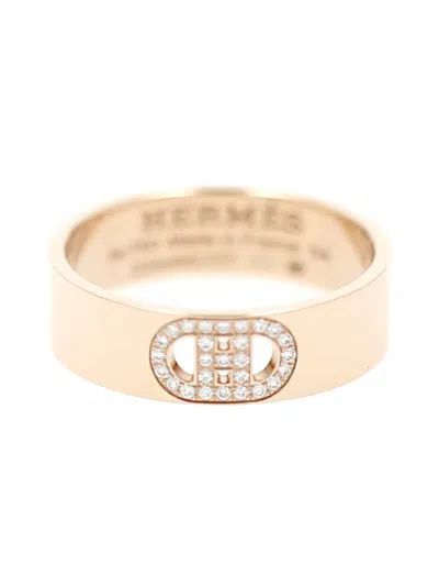 Pre-owned Hermes 2025 Diamond Pink Gold Ring