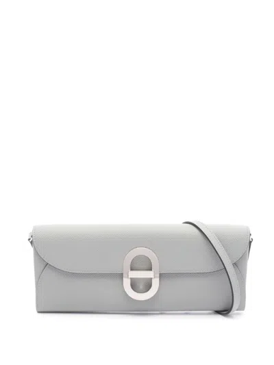 Pre-owned Hermes 2025 Epsom Chaine D Ancre To Go Wallet Crossbody Bag In Blue