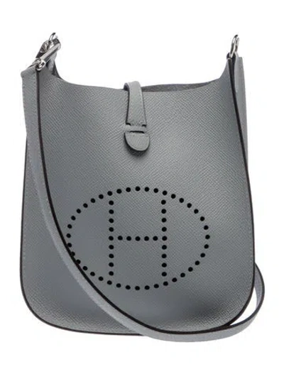 Pre-owned Hermes 2025 Epsom Evelyne Sellier Tpm 16 In Gray