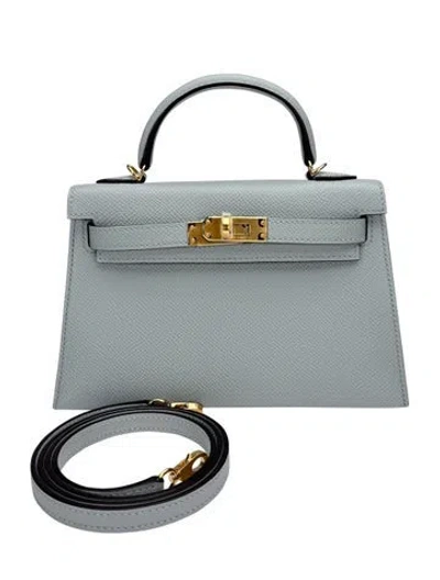 Pre-owned Hermes 2025 Epsom Mini Kelly Ii 20 In Blue