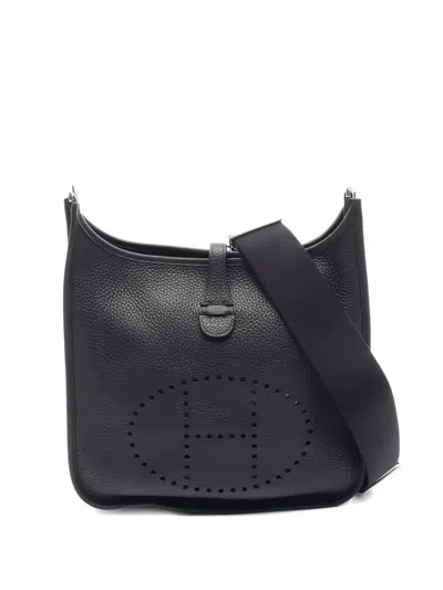 Pre-owned Hermes 2025 Evelyn 3 Troyes Pm Shoulder Bag In Black