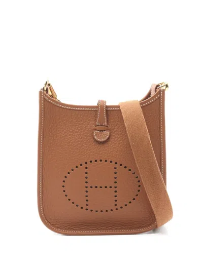 Pre-owned Hermes 2025 Evelyn Tpm Shoulder Bag In Brown