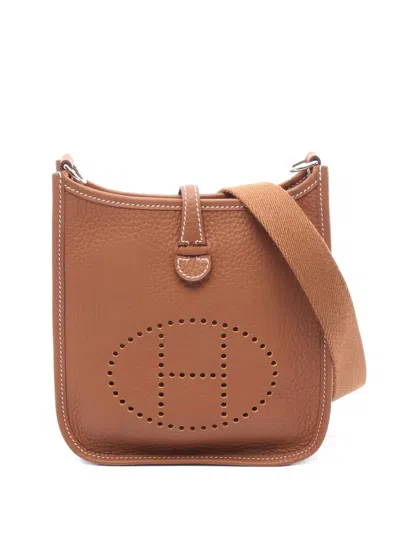 Pre-owned Hermes 2025 Evelyn Tpm Shoulder Bag In Brown
