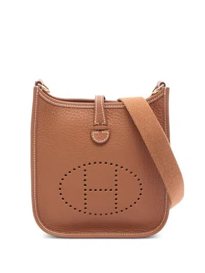 Pre-owned Hermes 2025 Evelyn Tpm Shoulder Bag In Brown