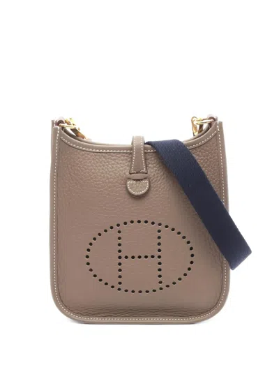 Pre-owned Hermes 2025 Evelyne 16 Sellier Leather Cross Body Bag In Brown
