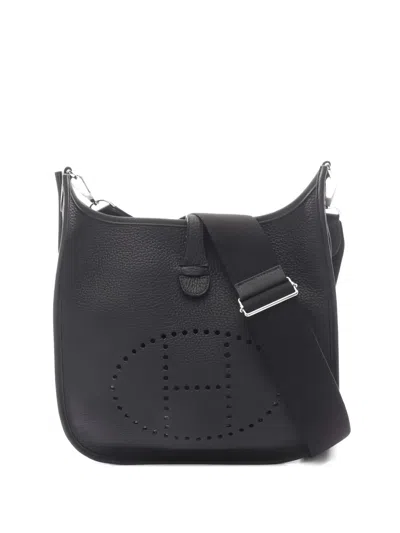 Pre-owned Hermes 2025 Evelyne 3 Troyes Pm Shoulder Bag In Black