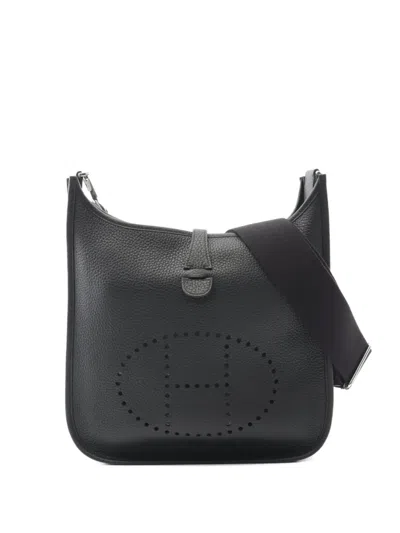Pre-owned Hermes 2025 Evelyne Pm Shoulder Bag In Black