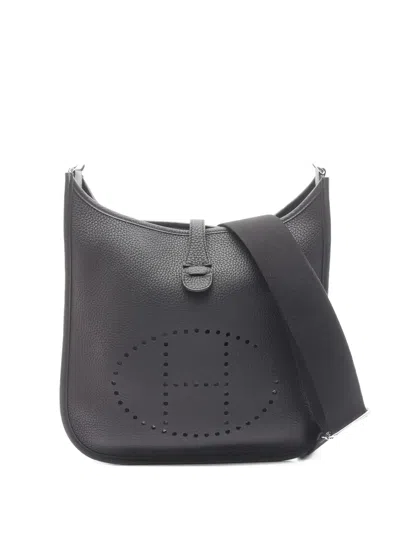Pre-owned Hermes 2025 Evelyne Pm Shoulder Bag In Black