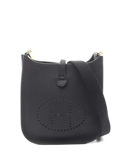Pre-owned Hermes 2025 Evelyne Tpm Amazon Clemence Shoulder Bag In Black