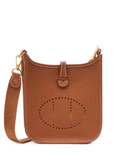 Pre-owned Hermes 2025 Evelyne Tpm Leather Bag In Brown