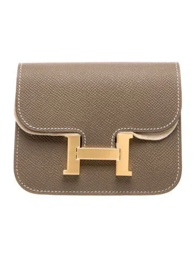 Pre-owned Hermes 2025 Evercolor Constance Slim In Neutral