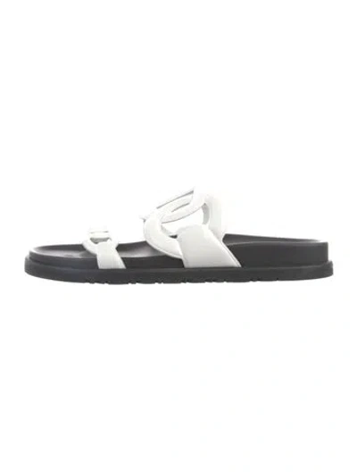Pre-owned Hermes 2025 Extra Slides In White