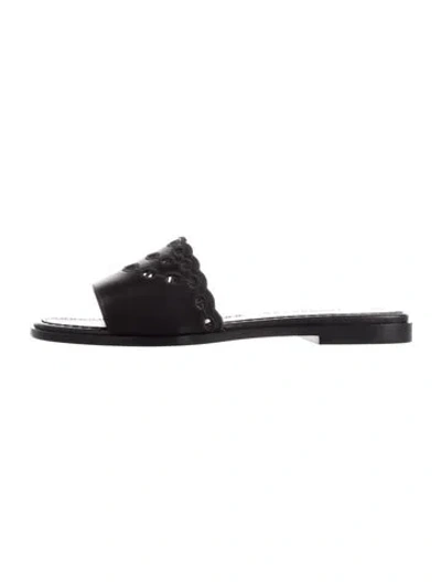 Pre-owned Hermes 2025 Gaelle Slides In Black