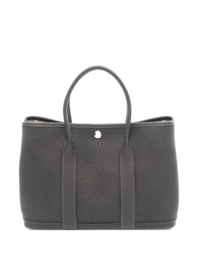 Pre-owned Hermes 2025 Garden Party Tpm Vale Mangrove Tote Bag In Gray