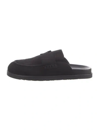 Pre-owned Hermes 2025 Go Mules In Black