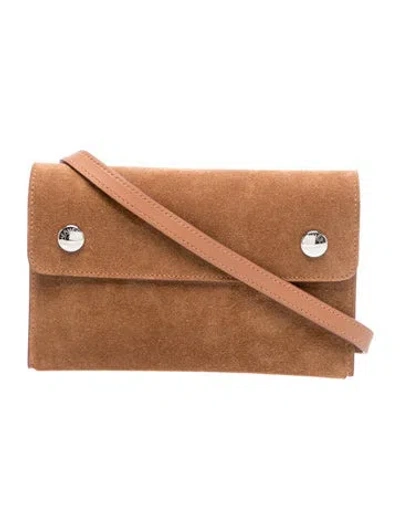 Pre-owned Hermes 2025 Grizzly Hermèsnap Wallet W/ Strap In Brown