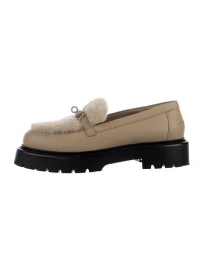 Pre-owned Hermes 2025 Icone Loafers In Neutrals