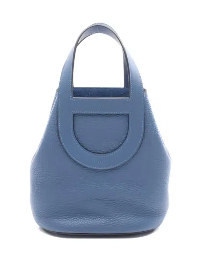 Pre-owned Hermes 2025 In-the-loop 18 Bucket Bag In Blue