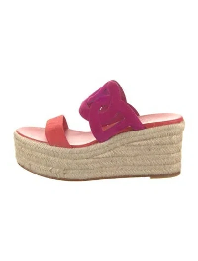 Pre-owned Hermes 2025 Ithea 30 Espadrilles In Brown