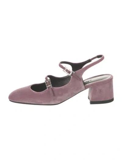 Pre-owned Hermes 2025 Jackie 50 Slingback Pumps In Purple