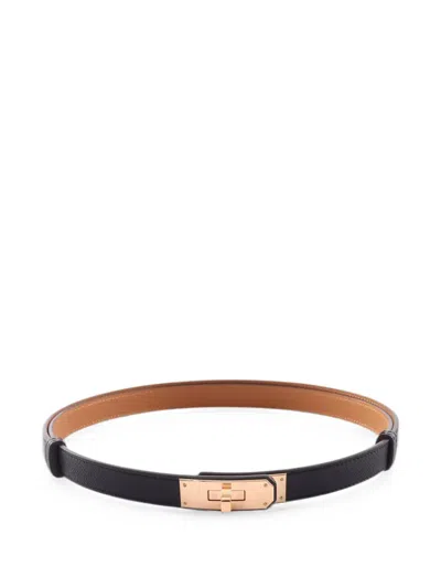Pre-owned Hermes 2025 Kelly Belt In Black