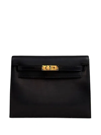 Pre-owned Hermes 2025 Kelly Danse Clutch In Black