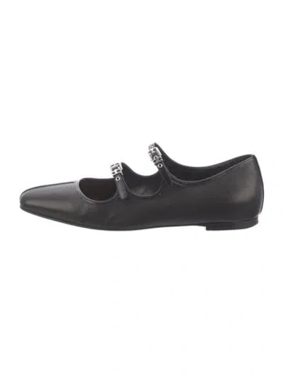 Pre-owned Hermes 2025 Lilia Mary Jane Flats In Black