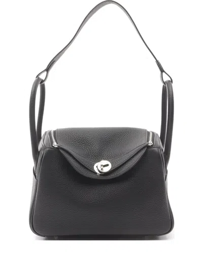 Pre-owned Hermes 2025 Lindy 26 Shoulder Bag In Black