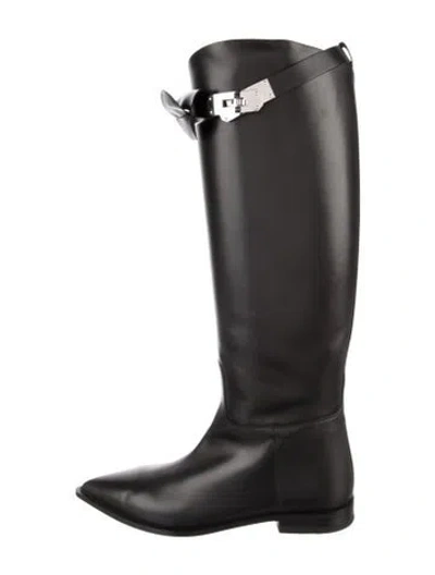 Pre-owned Hermes 2025 Lizy Riding Boots In Black