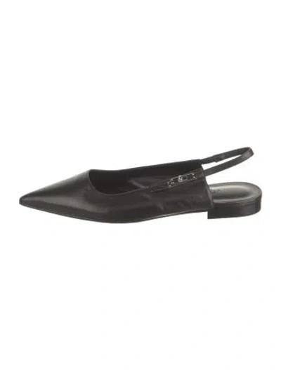 Pre-owned Hermes 2025 Lovely Slingback Flats In Black